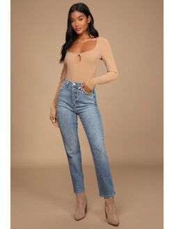 Forever a Trend Light Wash Denim High-Rise Mom Jeans