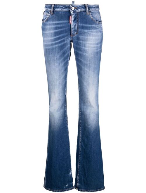 Dsquared2 logo-patch bootcut jeans
