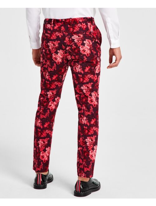 INC INTERNATIONAL CONCEPTS Men's Roscoe Slim-Fit Floral-Print Suit Pants, Created for Macy's