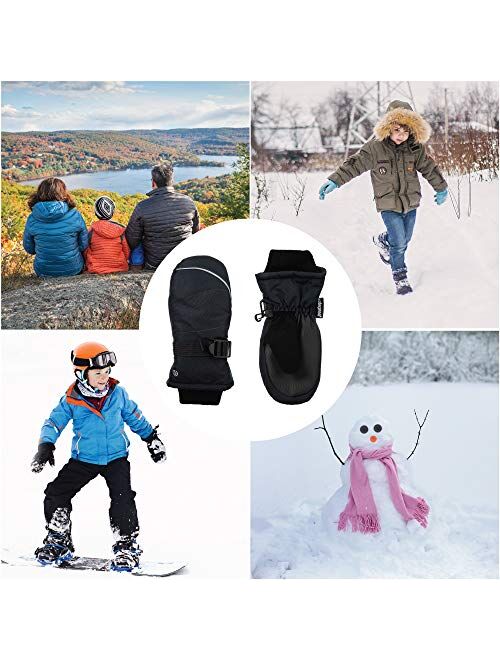 C9 Champion Kids Unisex Cold Weather Windproof and Waterproof Snow and Ski Mitten with Reflective Trim