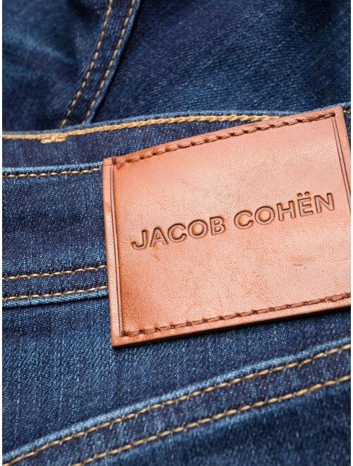 embroidered-logo boyfriend jeans