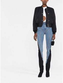 Mugler colour-block skinny jeans