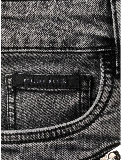 Philipp Plein Bike low-rise skinny jeans