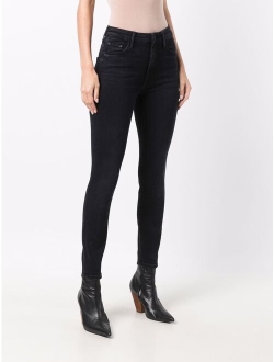 high-waist cropped skinny jeans