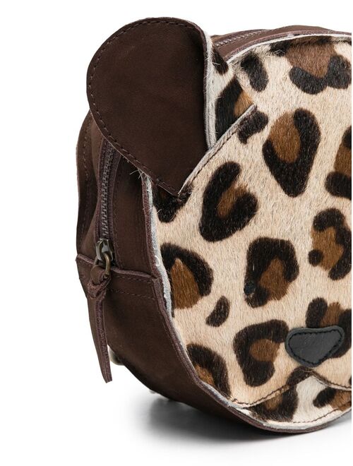 Donsje leopard-print suede backpack