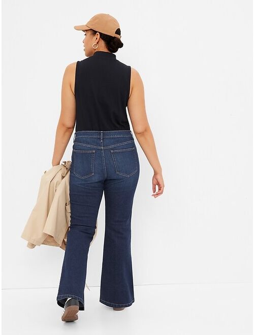 Gap High Rise '70s Flare Jeans with Washwell