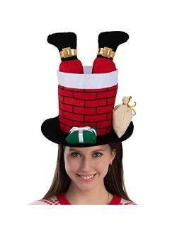 JOYIN Christmas Santa Chimney Hat Funny for Cute and Festive Party Dress Up Celebrations, Decorations, Costume Accessories