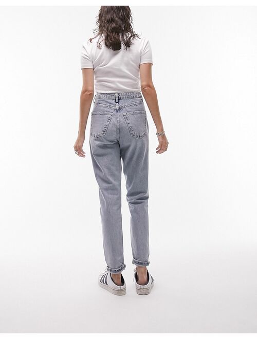 Topshop mom jeans in bleach