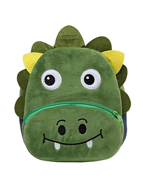 Toddler Backpack for Boys and Girls, KASQO Kids Backpack Small Cute Animal Soft Plush Mini Backpack for 1-6 Years