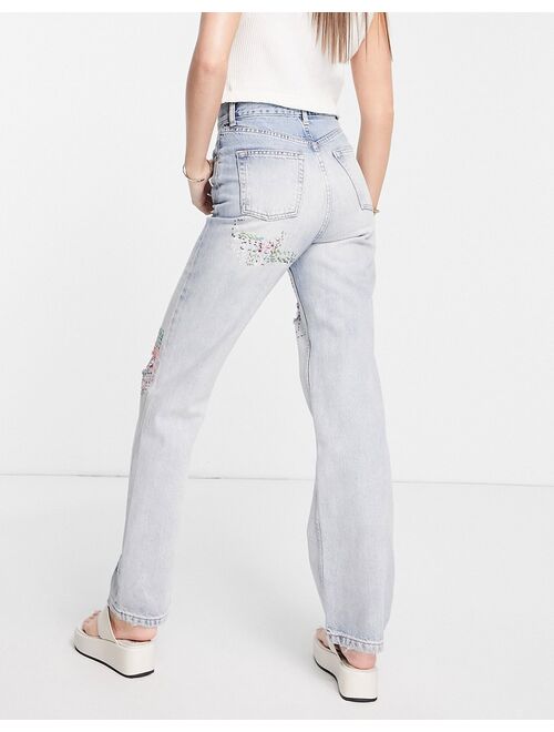 Topshop Kort craft jeans in bleach