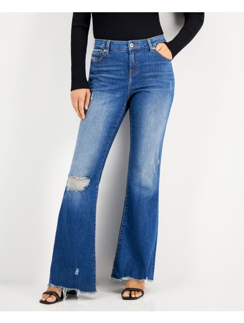 INC International Concepts Women's Ripped Flare-Leg Jeans, Created for Macy's