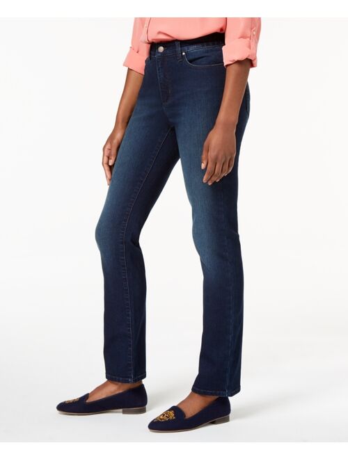 Charter Club Women's Lexington Tummy Control Straight-Leg Jeans, Short Lengths, Created for Macy's