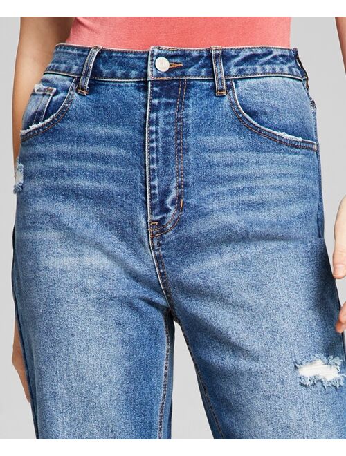 And Now This Women's High-Rise Straight-Leg Cuffed Jeans, Created for Macy's