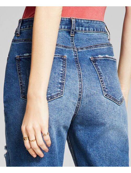 And Now This Women's High-Rise Straight-Leg Cuffed Jeans, Created for Macy's