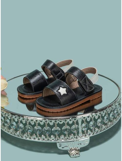 Shein AMSH922&HLD shoes store Boys Star Detail Slingback Sandals