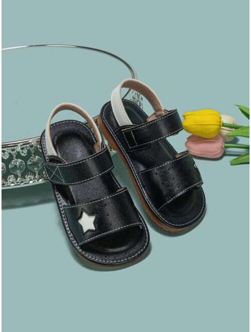 Shein AMSH922&HLD shoes store Boys Star Detail Slingback Sandals