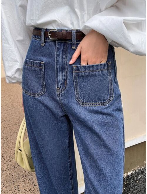 DAZY Dual Pocket Straight Leg Jeans Without Belt