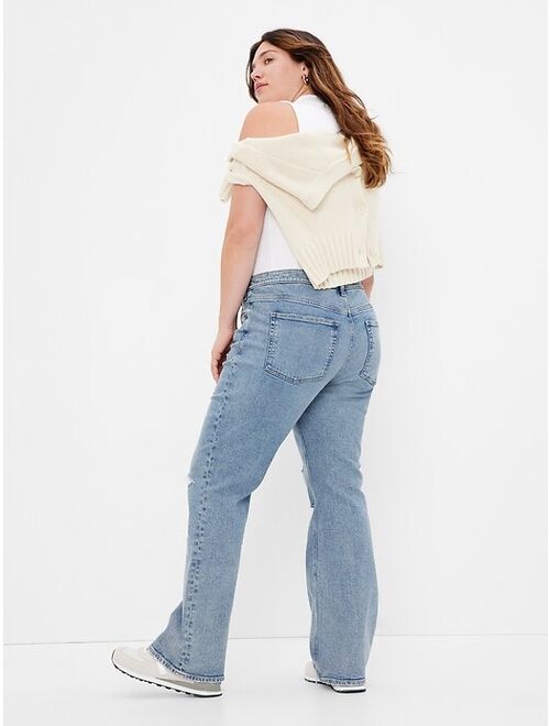 Gap Mid Rise '90s Loose Flare Jeans with Washwell