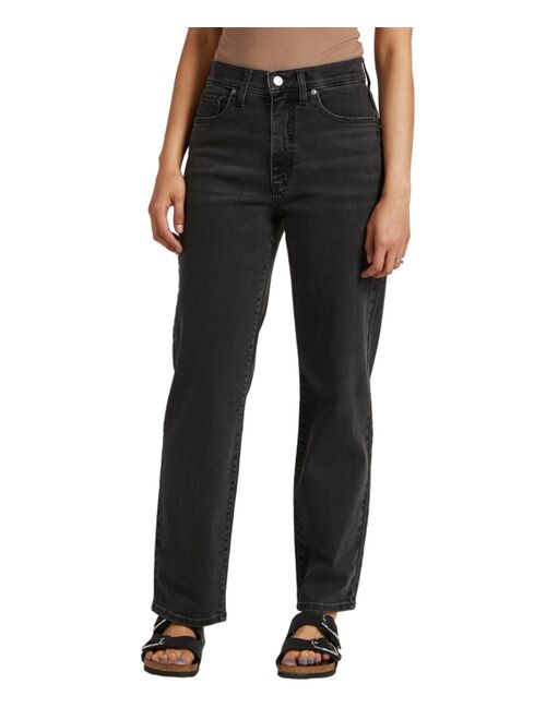 SILVER JEANS CO. Women's Mid Rise Straight Leg Dad Jeans