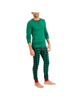 Henley & Long John Pants Pajama Set