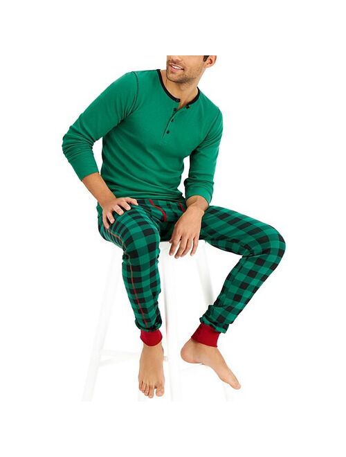 Men's Hanes Henley & Long John Pants Pajama Set