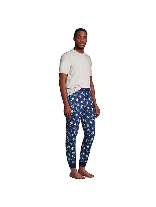 Men's Lands' End Jersey Pajama Sleep Set