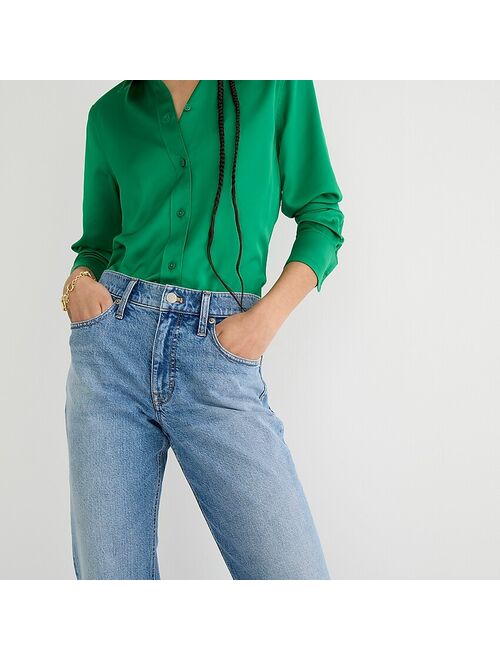 J.Crew Mid-rise '90s classic straight jean in Hiker wash