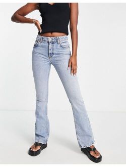 flare jeans in light blue