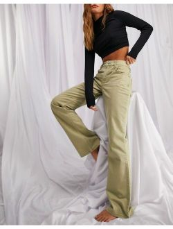 flare jean in olive green - MGREEN - MGREEN