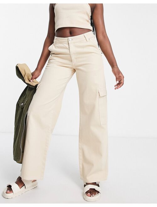 ASOS DESIGN cargo jean in stone