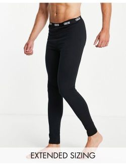 super skinny lounge bottoms in black with branded waistband