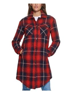 Women's Plaid Fleece-Lined Shirt Jacket, Created for Macy's