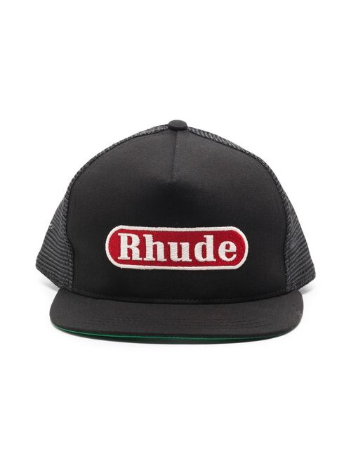 Rhude logo-patch trucker cap