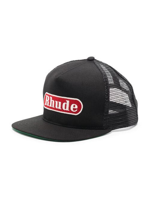 Rhude logo-patch trucker cap