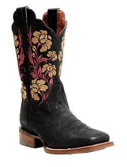 Women's Asteria Floral Western Boot Square Toe - Dp4933