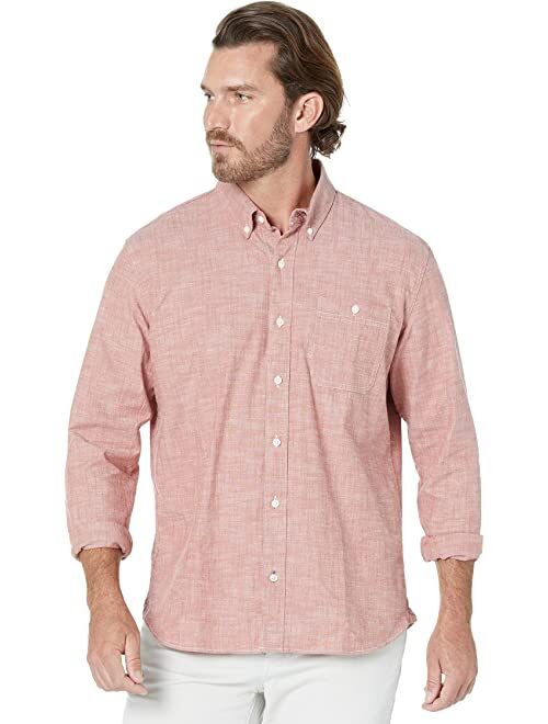 L.L.Bean Comfort Stretch Chambray Shirt Long Sleeve Traditional Fit