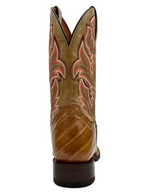 Dan Post Men's EEL Exotic Western Boot Broad Square Toe - Dps697