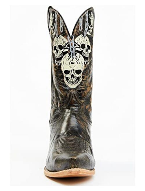 Dan Post Men's 13" Skull Face Tall Western Boot Snip Toe - Dp3187