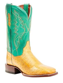 Women's Exotic Watersnake Skin Western Boot Wide Square Toe