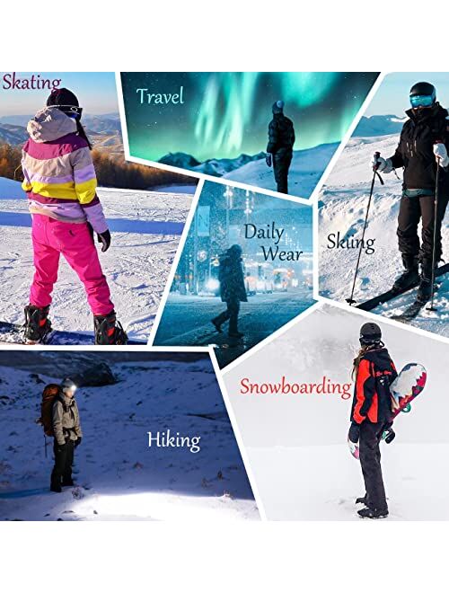 MAGCOMSEN Womens Winter Pants Warm Fleece Lined Water Resistant Snow Skiing Hiking Pants