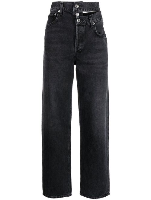 AGOLDE layered-waistband detail jeans