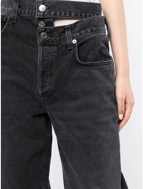 AGOLDE layered-waistband detail jeans