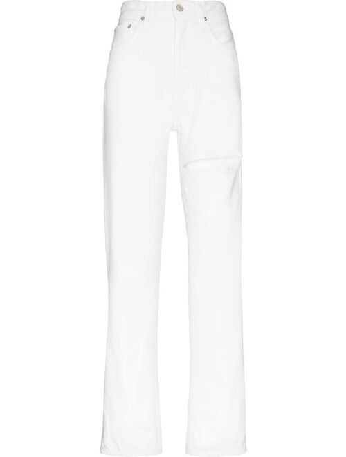 AGOLDE slit-detail straight-leg jeans