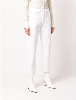 high-waist denim jeans