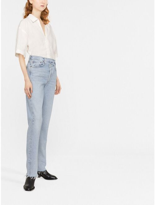 Agolde criss cross straight-leg jeans