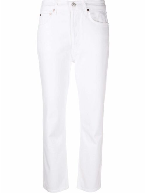AGOLDE high-waist cropped jeans