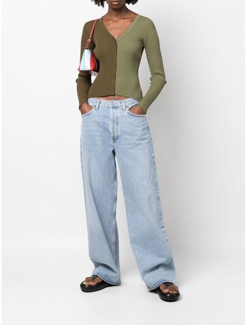 AGOLDE wide-leg stonewashed jeans