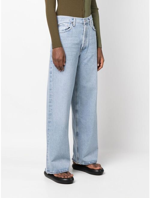 AGOLDE wide-leg stonewashed jeans