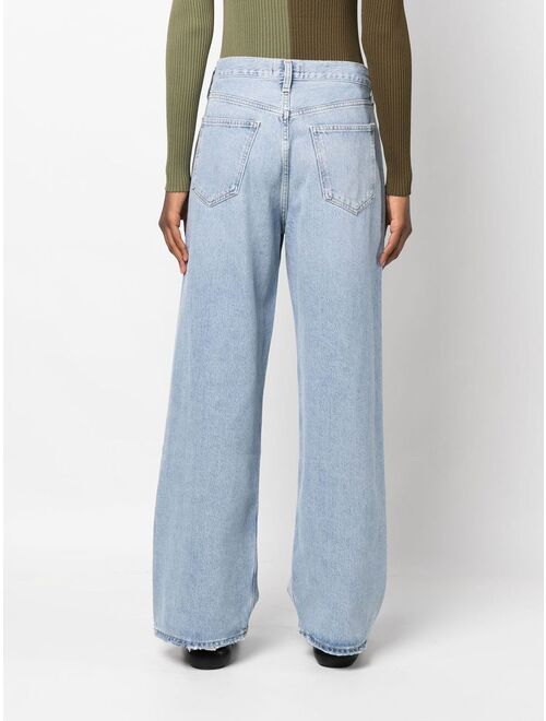 AGOLDE wide-leg stonewashed jeans