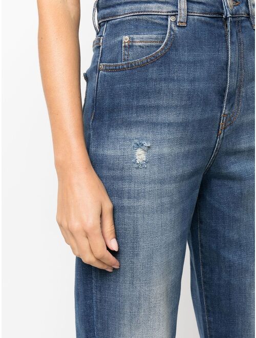 PINKO cropped stonewashed jeans